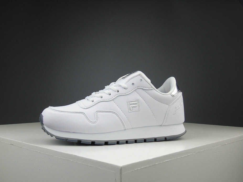 FILA Retro Shoes Leather Women White Silver